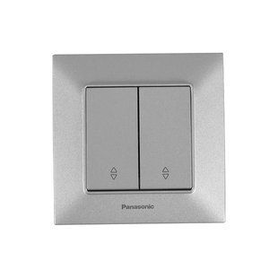 Вимикач 2кл.прохід. Panasonic Arkedia Slim, срібло (WNTC00112SL-UA1) WNTC00112SL-UA1 фото