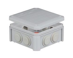 Коробка розпод.зовн. UNIKA PLANK 114х114х57мм поліпроп.самозатух.850&deg;С IP55 з сальник.гумов. IB601 (PLK6010850) PLK6010850 фото