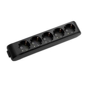 Колодка Panasonic X-tendia із заземленням та шторками 5 гнізд (WLTB04502BL-UA1) WLTB04502BL-UA1 фото