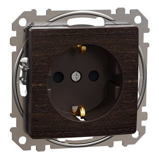 Розетка із заземленням Венге Sedna Elements (SDD181022U) SDD181022U фото
