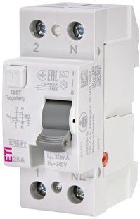 Реле диференційне (ПЗВ) 2р EFI6-P2 25/0,03 тип A (6kA) (2061261) 2061261 фото