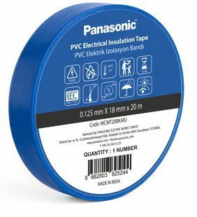 Ізоляційна стрічка ПВХ Panasonic 0.125х18мм 20м (WCMT20BLARJ) WCMT20BLARJ фото