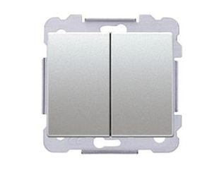Вимикач 2кл. сходовий SIEMENS DELTA Iris 16АХ, 250V, алюміній ф'южн (18510 AF) 18510 AF фото