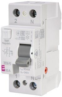 Реле диференційне (ПЗВ) 2р EFI6-P2 63/0,03 тип A (6kA) (2061263) 2061263 фото