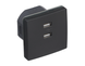 Розетка 2-на USB SIEMENS DELTA Style 250V, 2100 mA чорний коссо (13780AC) 13780AC фото