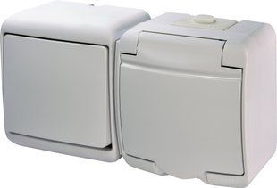 Мікс_гориз. (1кл.вим.+1-а роз.schuko_біл.кр.) (IP44/54) VRHH-1s (4668031) 4668031 фото