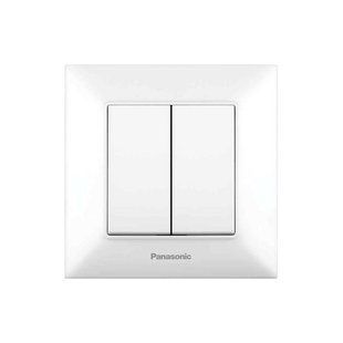 Вимикач 2кл. Panasonic Arkedia Slim, біл. (WNTC00092WH-UA1) WNTC00092WH-UA1 фото