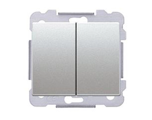 Кнопковий вимикач 2-кл SIEMENS, 10A, 250V алюміній ф'южн (18511 AF) 18511 AF фото