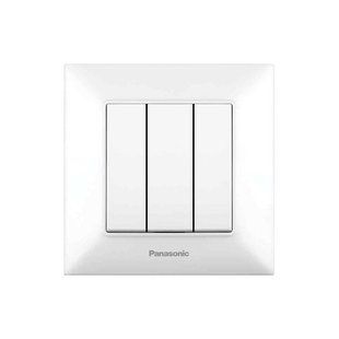 Вимикач 3кл. Panasonic Arkedia Slim, біл. (WNTC00152WH-UA1) WNTC00152WH-UA1 фото