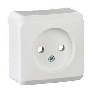 Розетка "PRIMA" зовн. вст. біл (WDE001000) WDE001000 фото